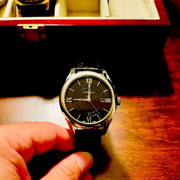 Men’s Versace designer dress watch.